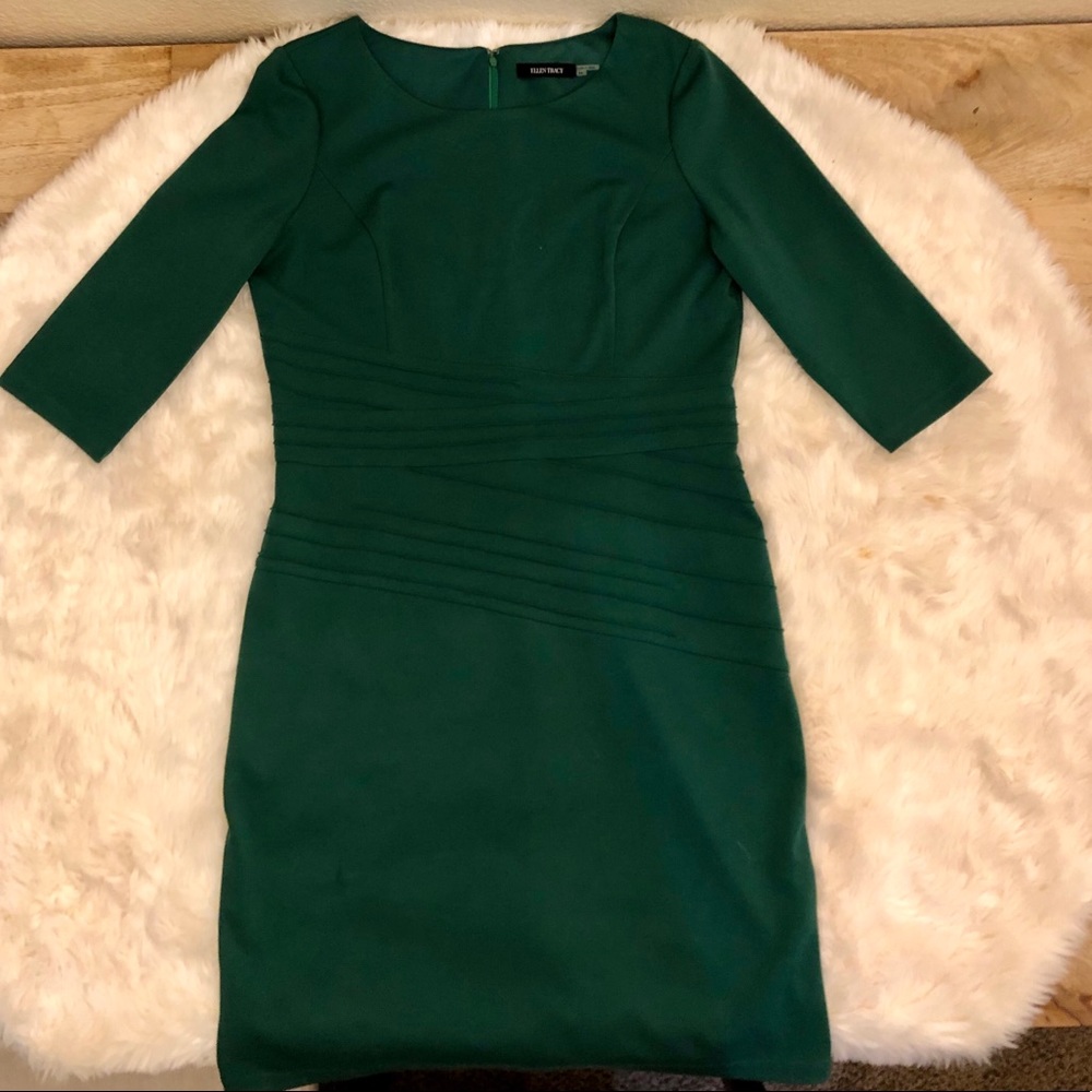 Green 3/4 Sleeve Dress